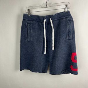 HOLLISTER 5 LOGO BLUE SWEAT SHORTS MEDIUM
